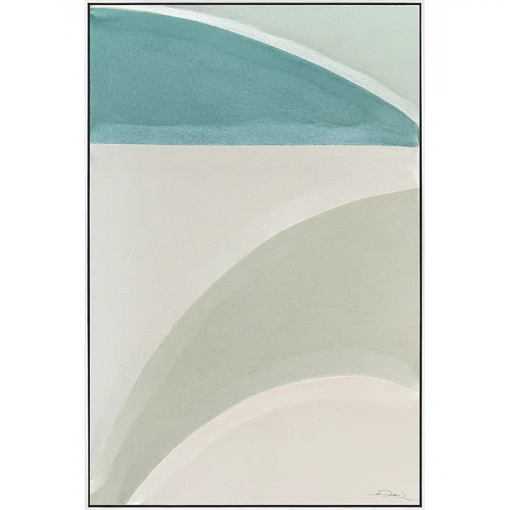 Πίνακας  χειρ. ζωγραφ. με ξυλινο πλαίσιο,θαλασσί 60x90 cm