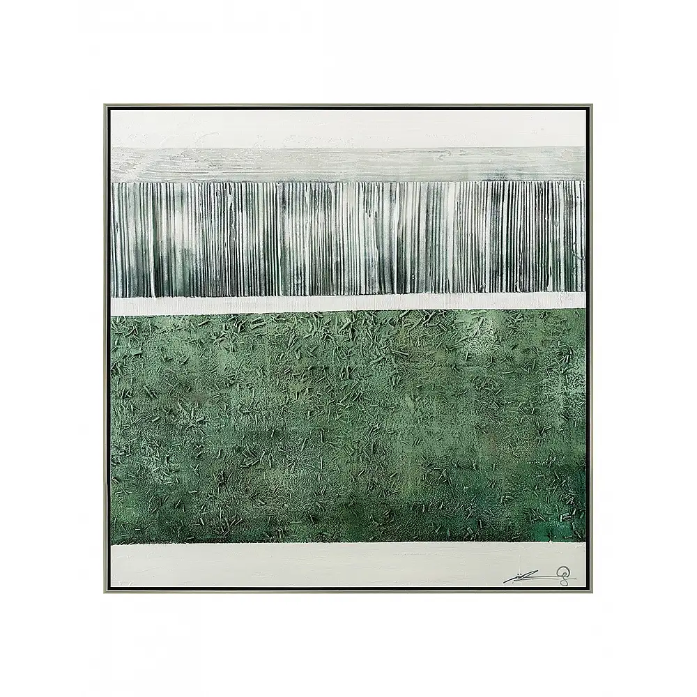 Πίνακας  χειρ. ζωγραφ. με ξυλινο πλαίσιο, green grassland  80x80cm