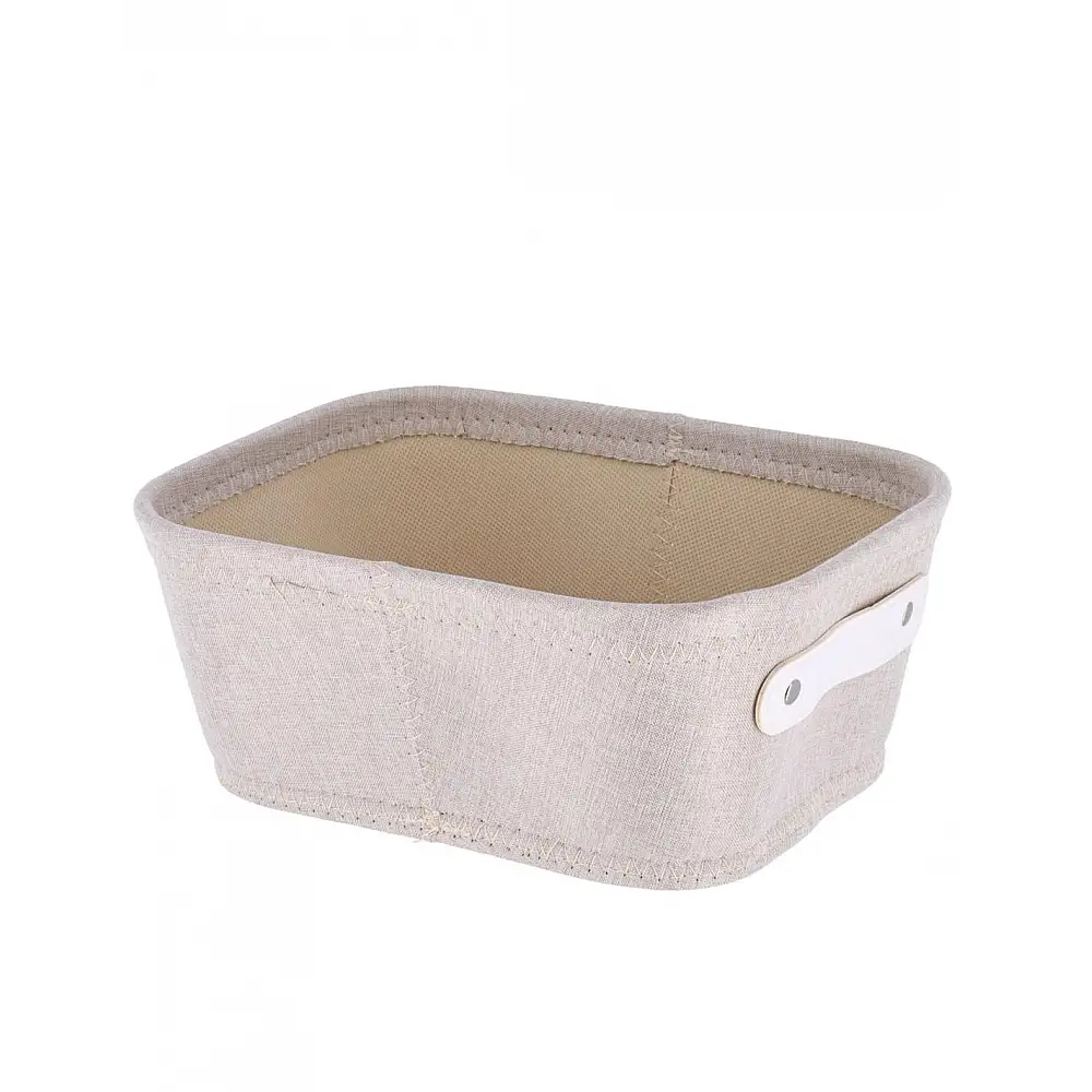 Καλάθι polyester εκρού 26x20,5x10,5