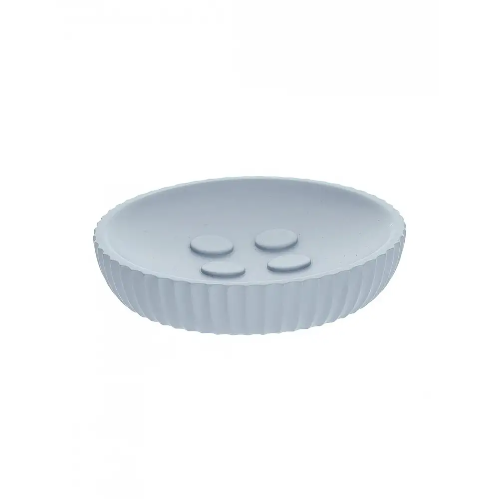 Σαπουνοθήκη polyresin γαλάζια ριγέ 11x2. 4cm