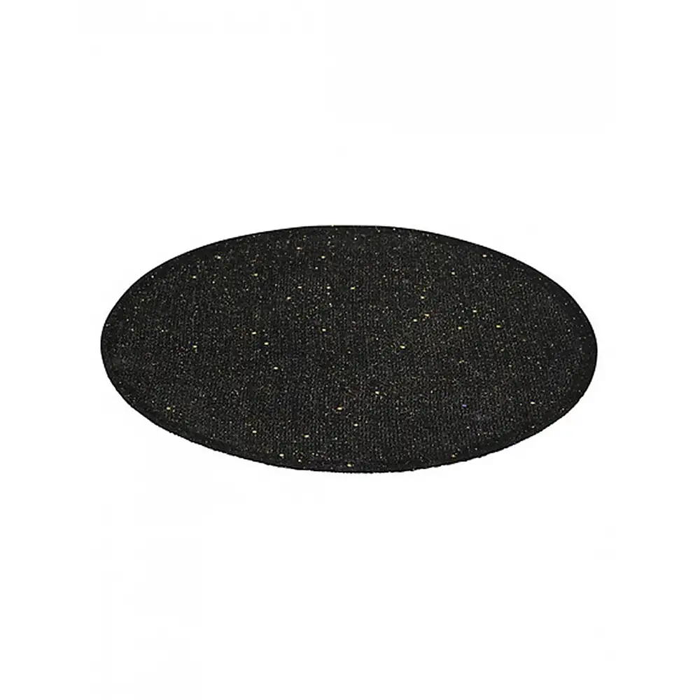 Σουπλά γιούτας μαύρο/χρυσό glitter Φ38cm