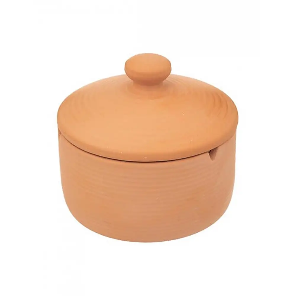 Τασάκι κεραμικό Terracotta με καπάκι 13x11,5 cm