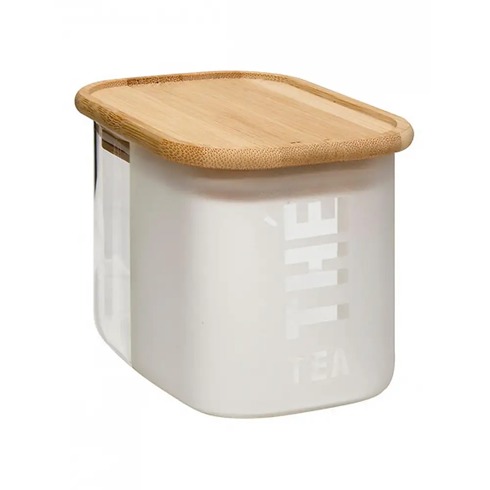 Κουτί αποθ.  TEA γυάλινο/καπάκι ακακίας 720ml/8x12x8,5 cm