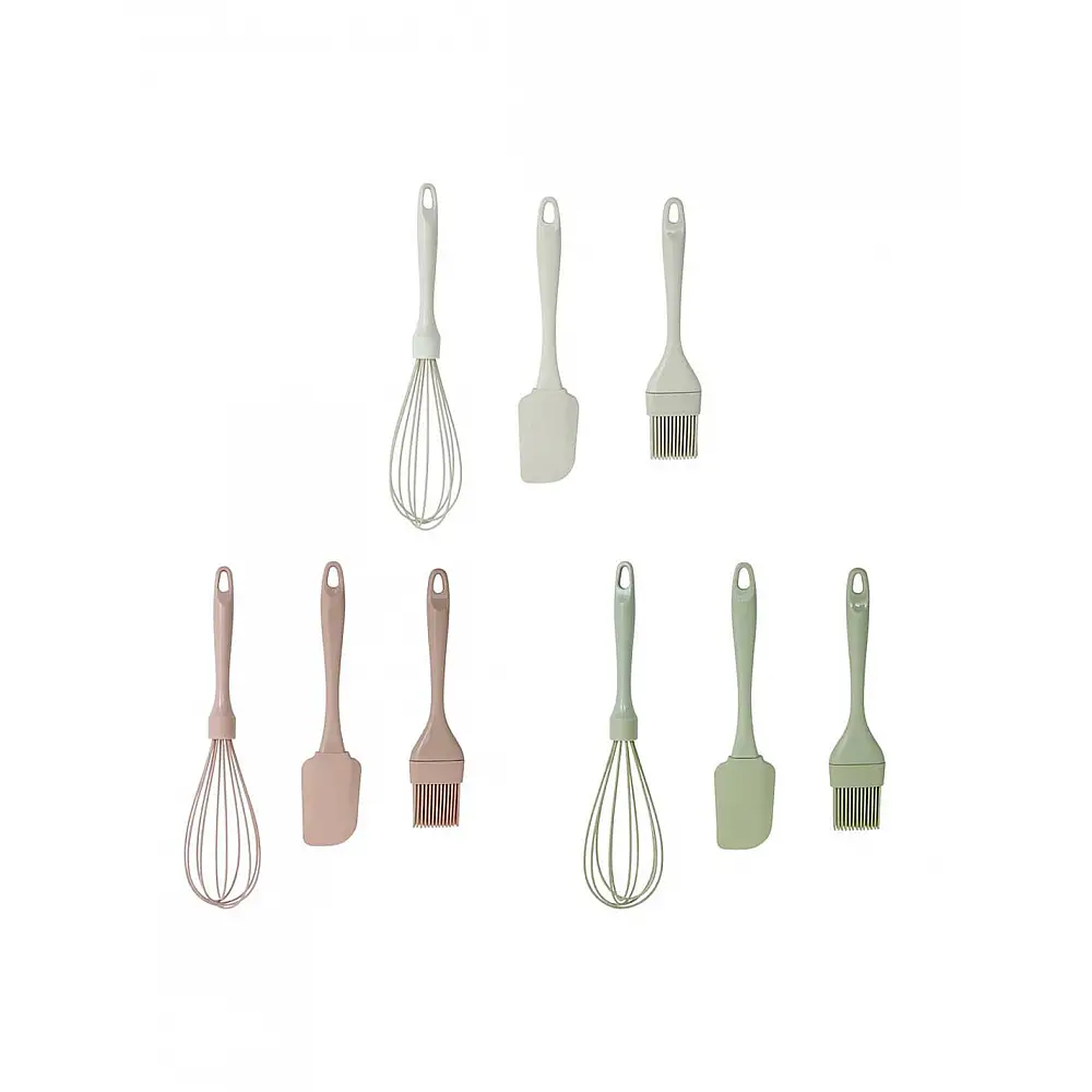 Εργαλεία ζαχαροπλαστικής σιλικόνης 3τμχ / 3χρώματα