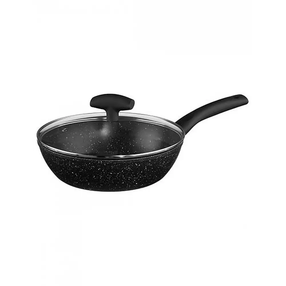 Τηγάνι βαθύ με καπάκι αντικολλητικό & επαγωγικό( Σωτέζα) 24x13,5cm