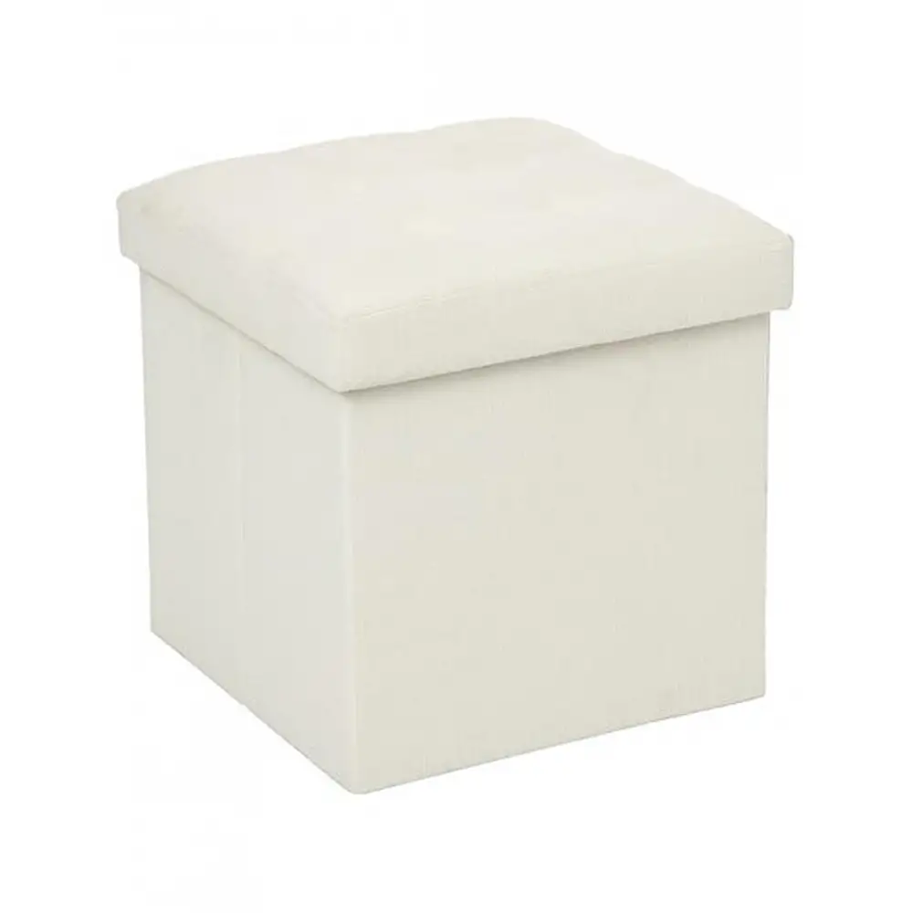 Σκαμπώ μπαούλο λευκό 38 x 38 x38 cm