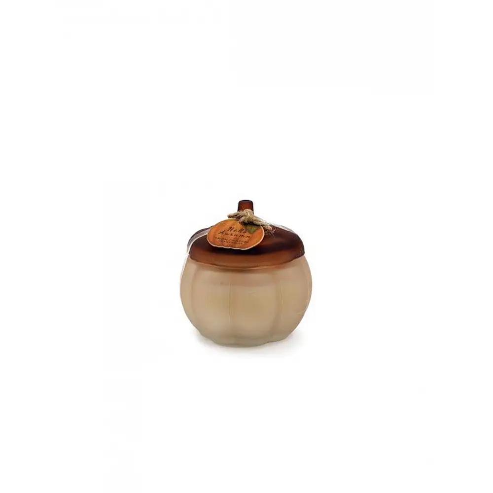 Κερί σε κολοκύθα γυάλινη 8,5x8,5cm