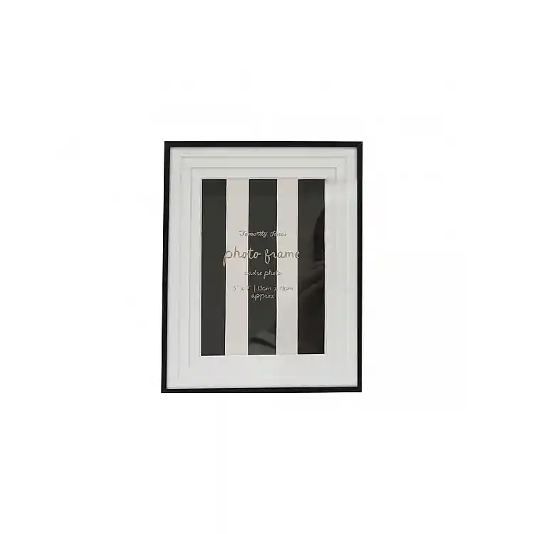 Κορνίζα ριγέ μαυρόασπρη 13x18