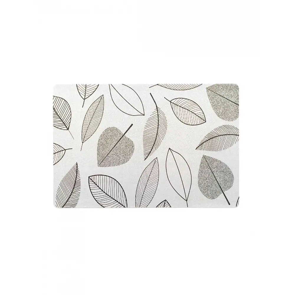 Σουπλά PVC ασημί φύλλα/metallic printed  30x45cm