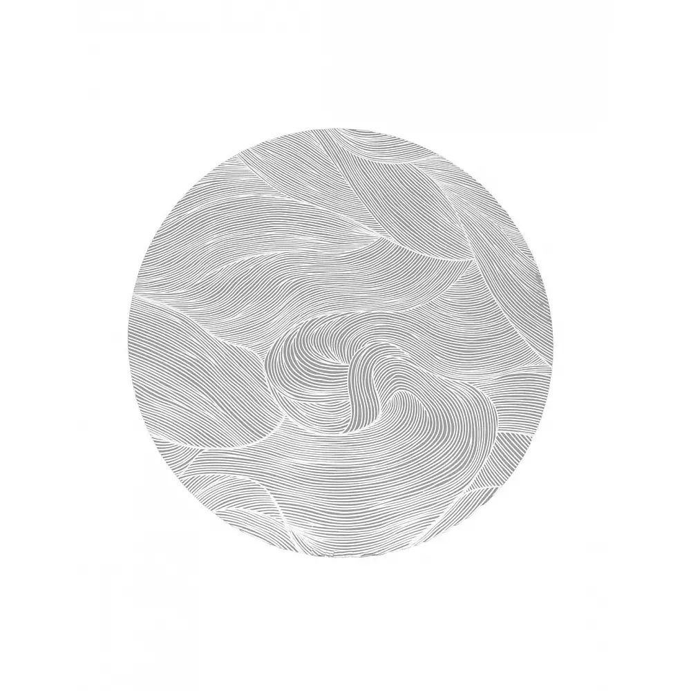 Σουπλά ασημί PVC Embossed printed Φ38cm