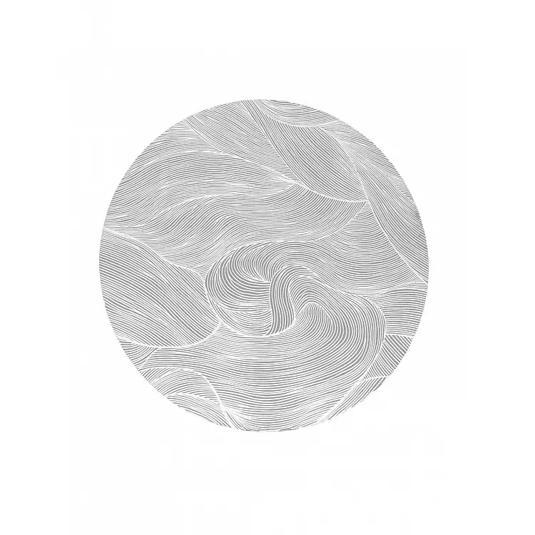 Σουπλά λευκό PVC Embossed printed Φ38cm