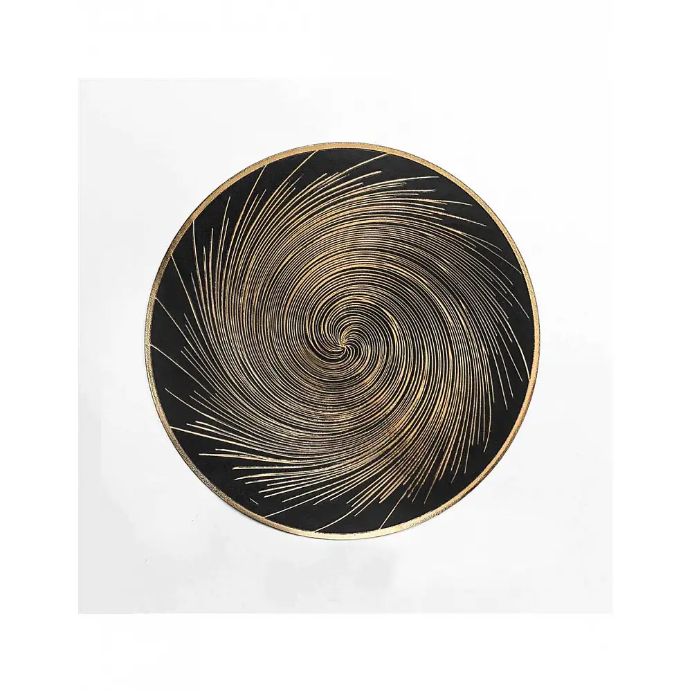 Σουπλά στρογγυλό  PVC  SPIRALE  μαύρο Φ38cm
