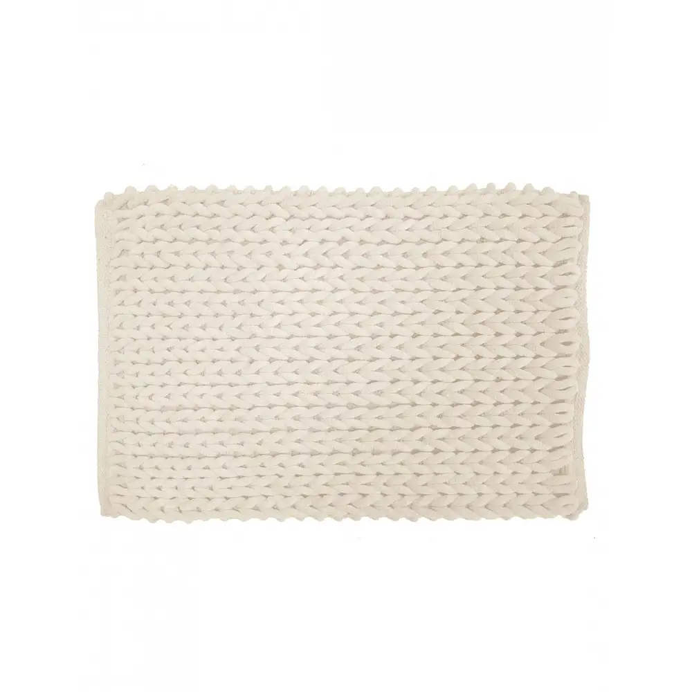 Πατάκι μπάνιου chenille εκρού 50x80cm