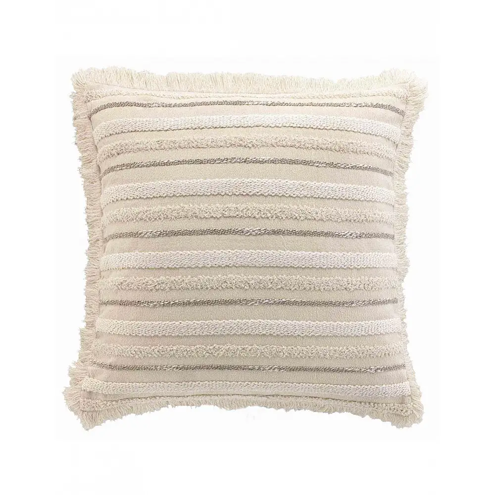 Μαξιλάρι εκρού woven cotton 60x60cm