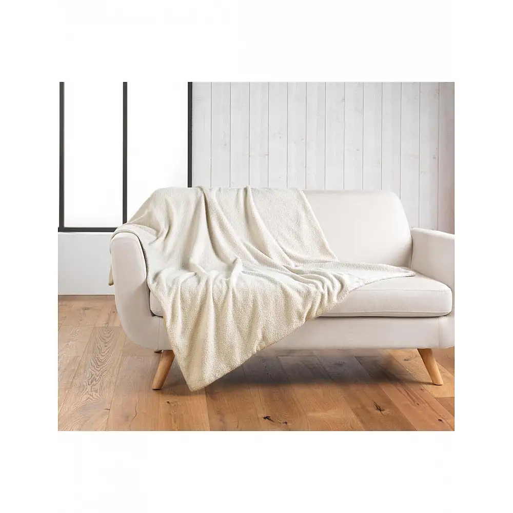 Ριχτάρι curly wooly εκρού 125x150cm