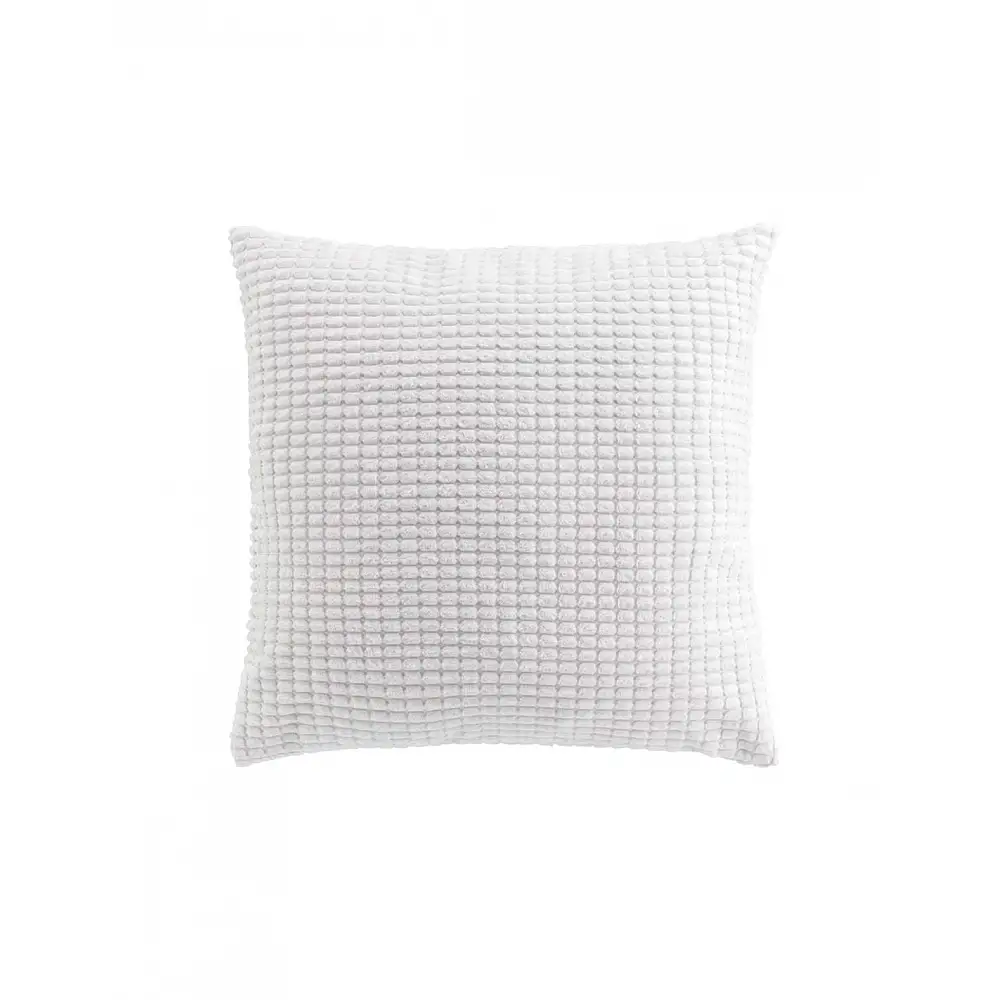 Μαξιλάρι embossed velvet λευκό 45x45cm