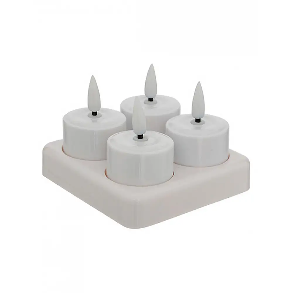 Ρεσώ 4 led επαναφορτιζόμενα σε βάση 9,9 x 7 x 10,2 cm