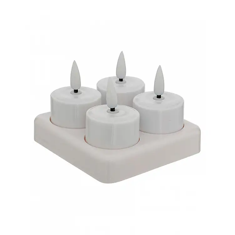 Ρεσώ 4 led επαναφορτιζόμενα σε βάση 9,9 x 7 x 10,2 cm