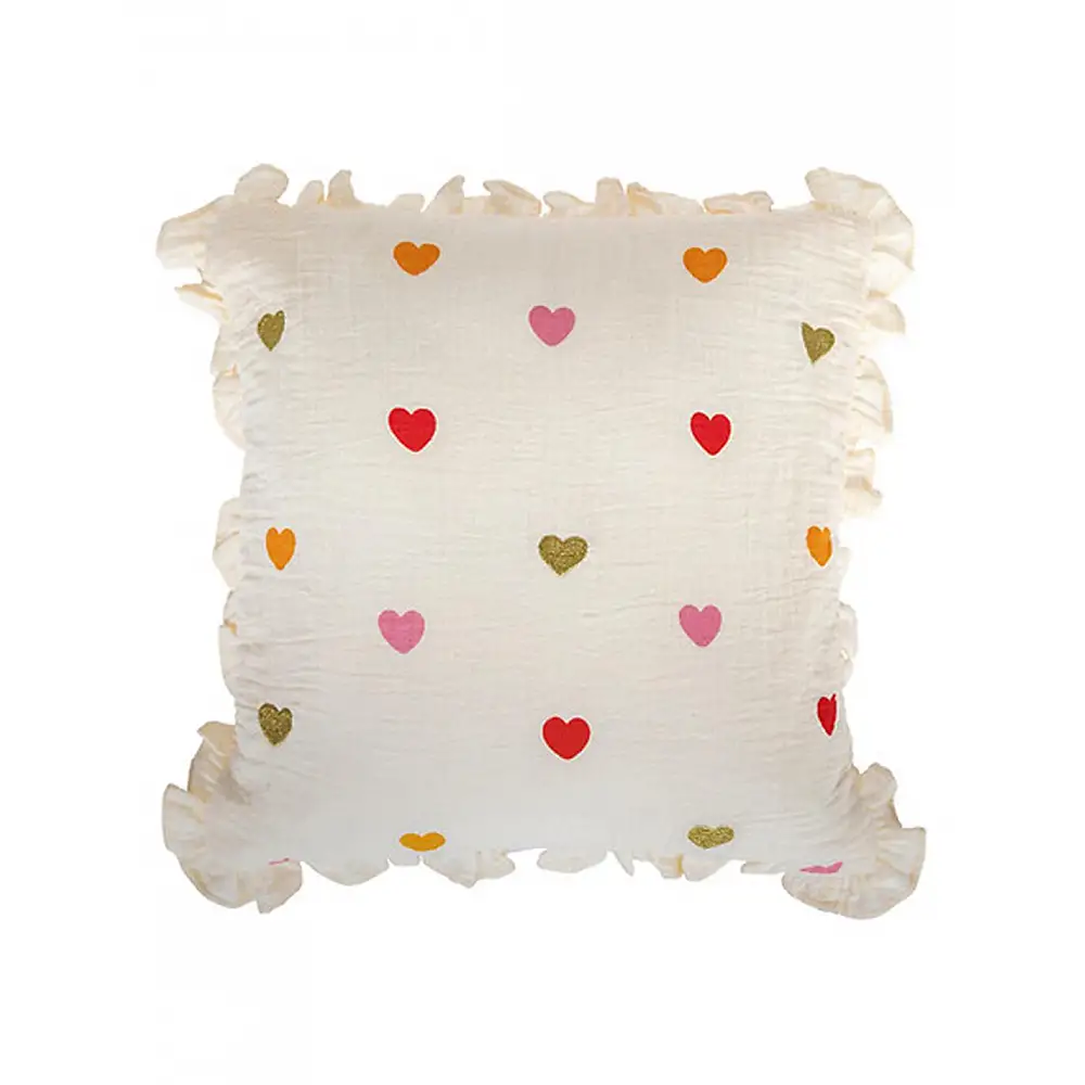 Μαξιλάρι με καρδιές 40x40cm