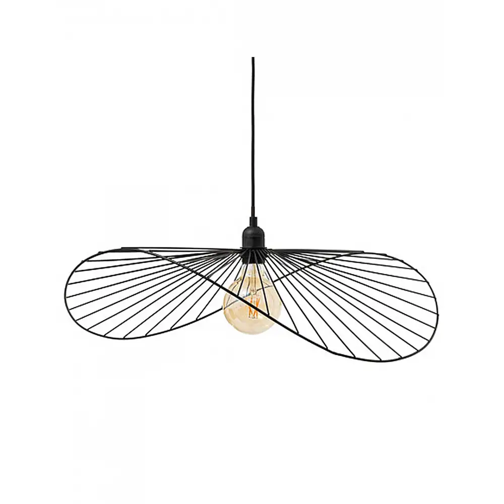 Φωτιστικό οροφής μαύρο μεταλλικό καπέλο Φ58cm