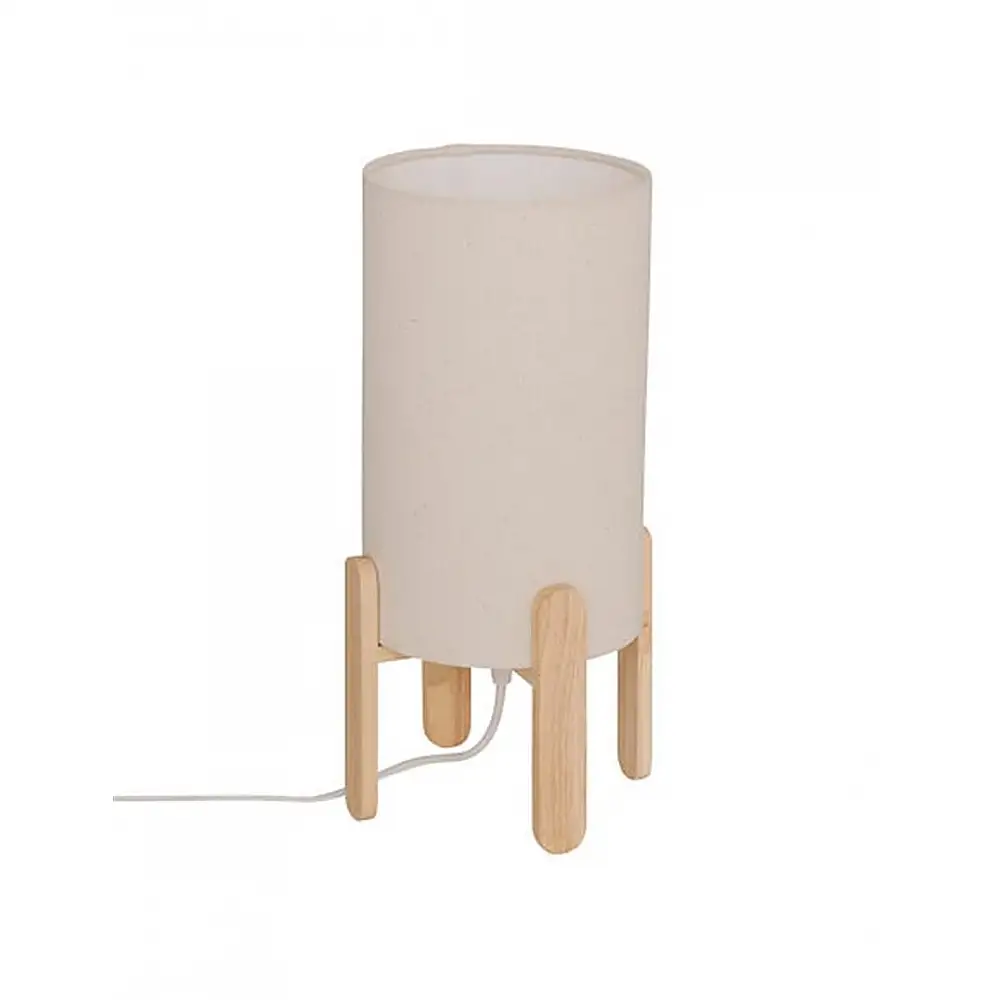 Λάμπα εκρού σε ξύλινη βάση 18 x 37 cm