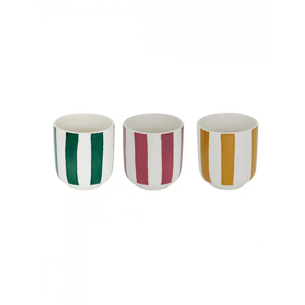 Φλυτζάνι espresso με ρίγες 3χρώματα 10cl/5,8x6,5 cm