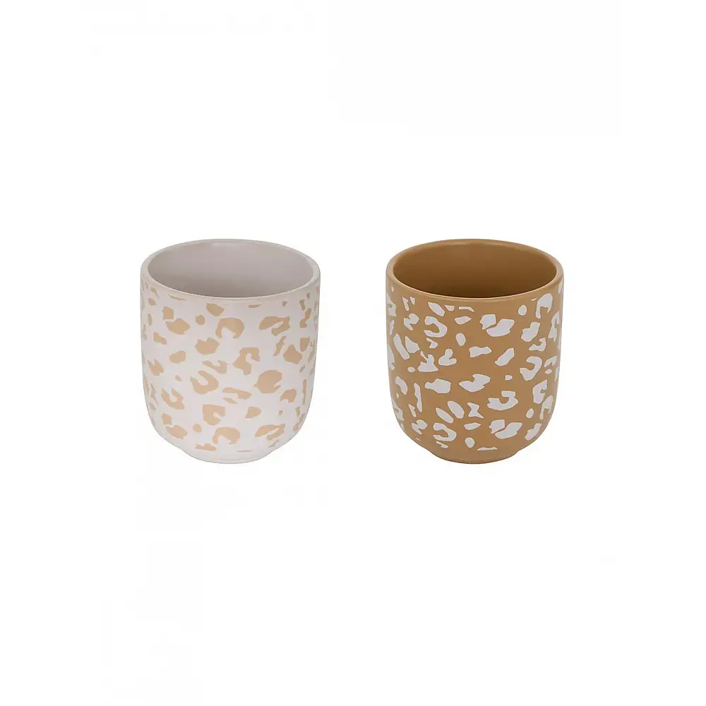 Κούπες espresso stoneware s/4 Leopard 6 x 6,5 cm