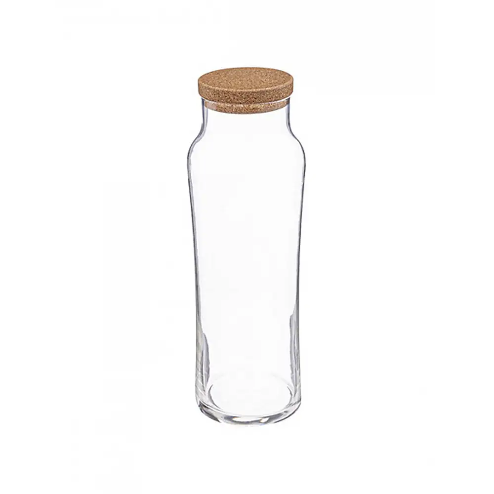 Μπουκάλι γυάλινο/καπάκι φελλού 1L/8,8 x 25 cm