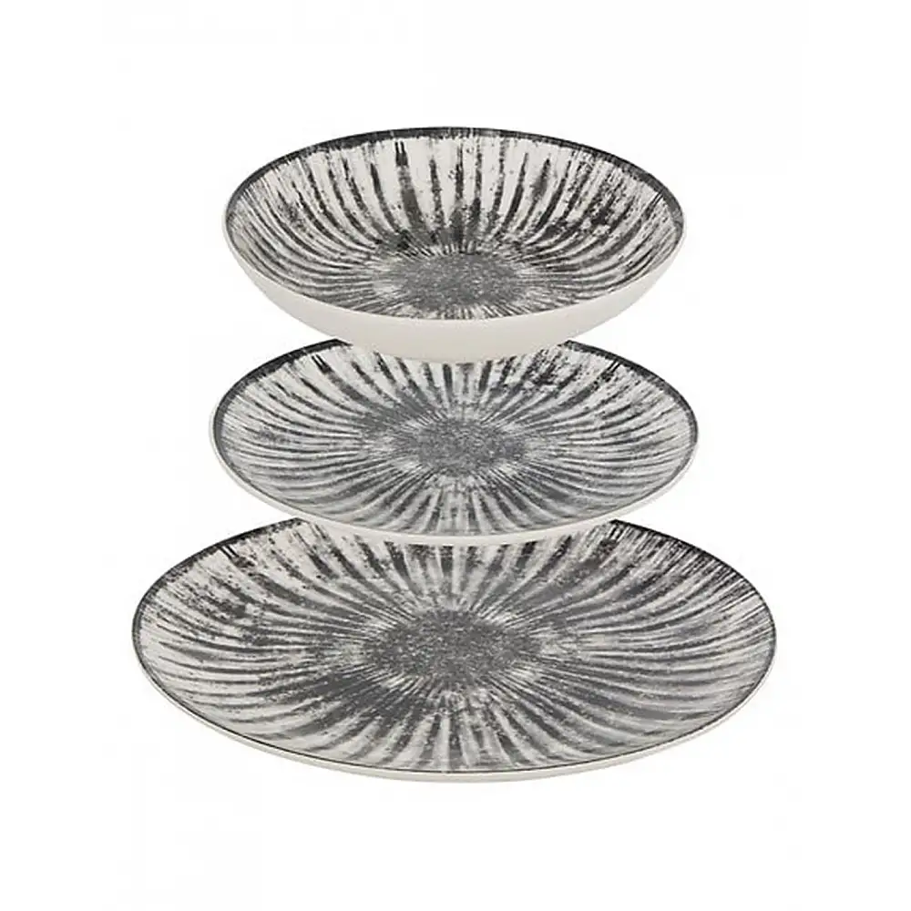 Πιάτα   Lucie  γκρι set/12 Φ27cm