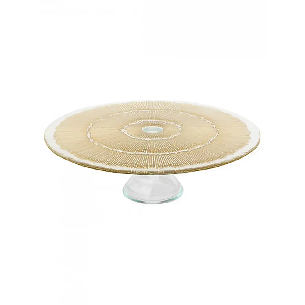 Τουρτιέρα  Celeste  γυάλινη χρυσή 33x10,3 cm