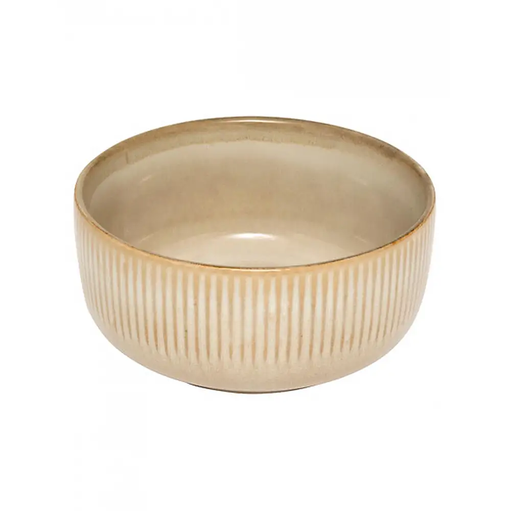Πιάτο βαθύ  Chloe  stoneware μπεζ Φ14cm