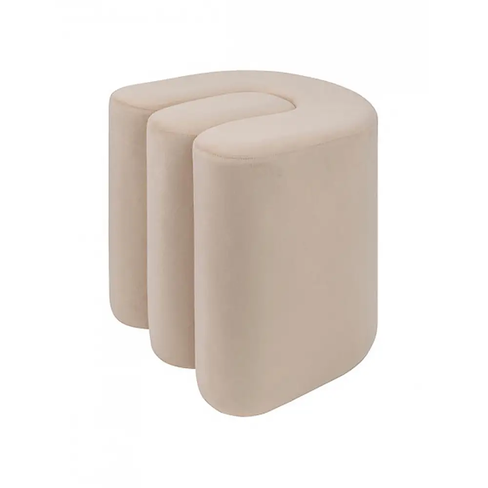 Σκαμπώ μπεζ βελούδο 39,5 x 40,5cm