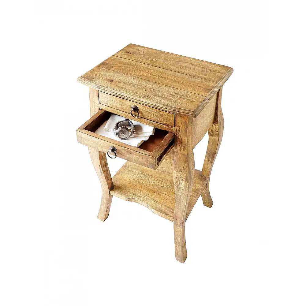 Κομοδίνο  FIORELLIA  Μαόνι λευκό 40x31x67,5cm