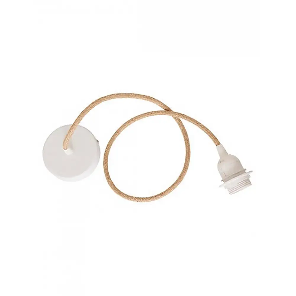 Καλώδιο οροφής σχοινί μπεζ/λευκό ντουί Η80cm