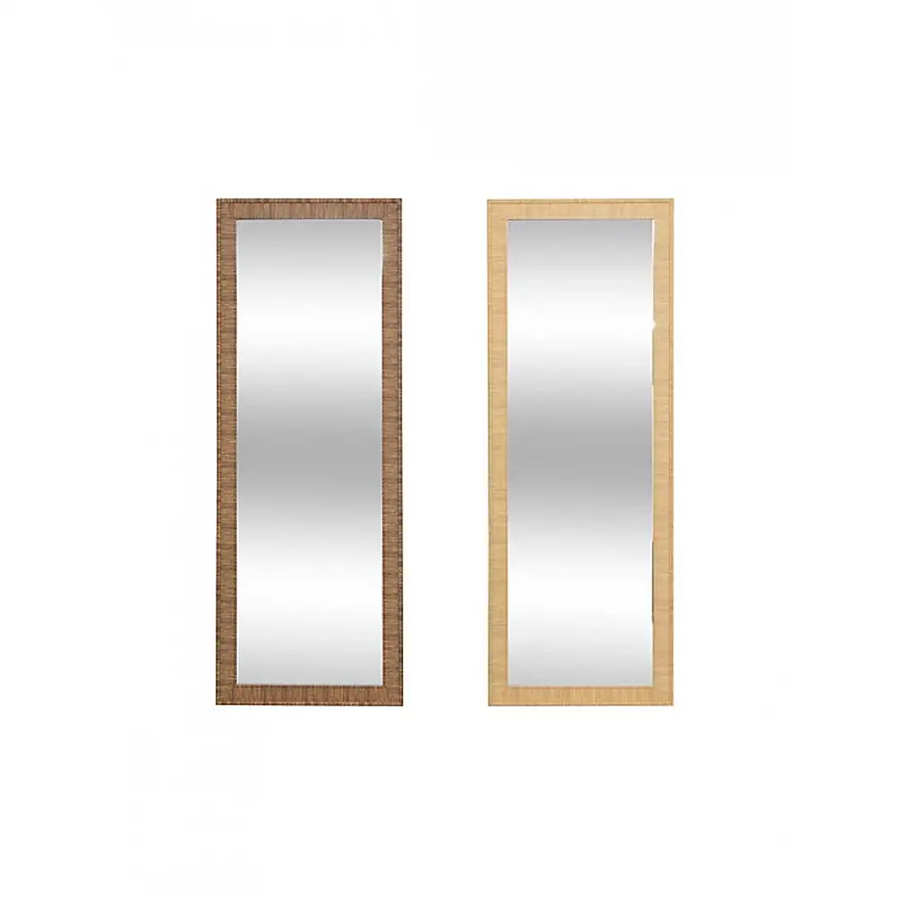 Καθρέφτης τοίχου φυσικό/καφέ πλαστικό πλαίσιο 195x72cm