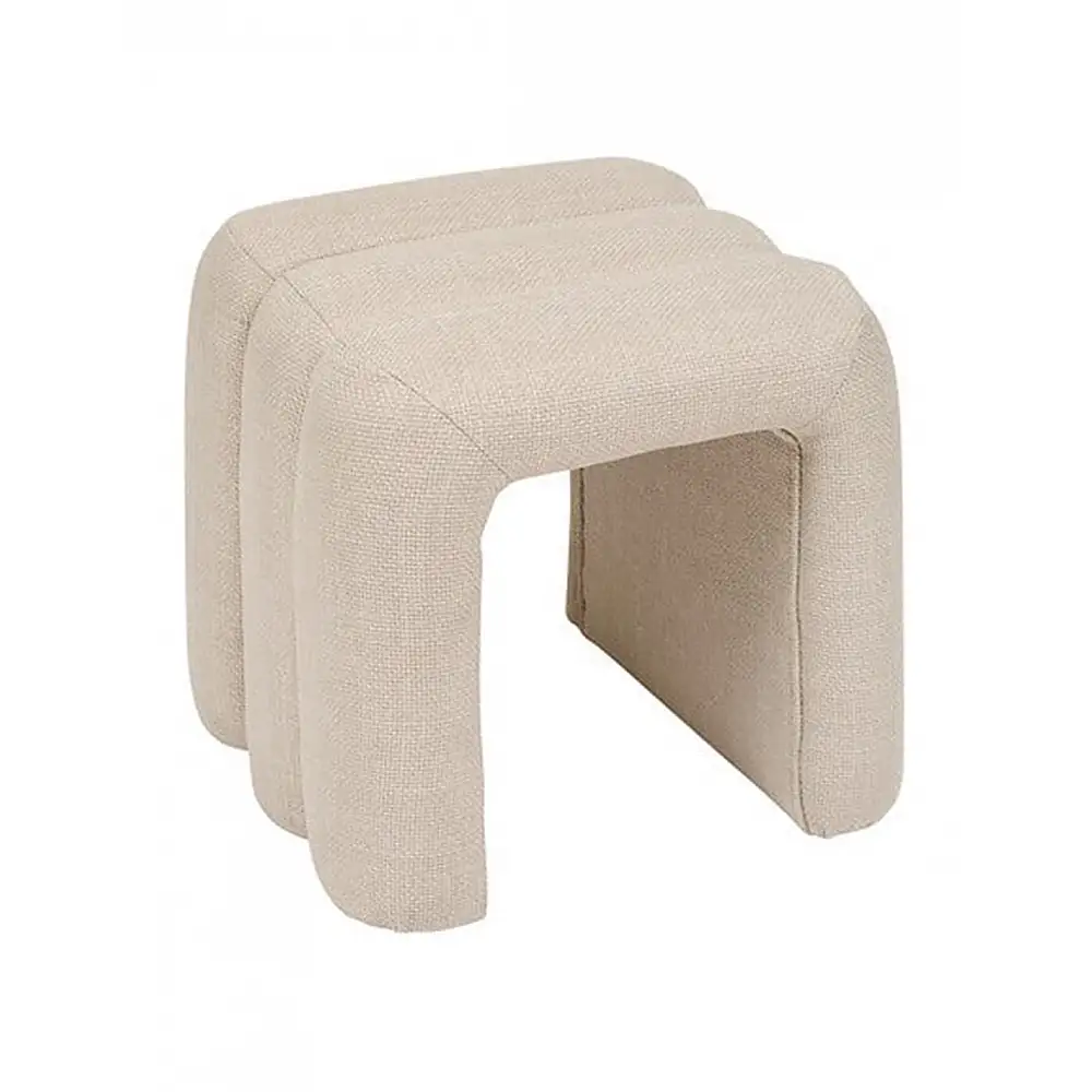 Σκαμπώ μπεζ ύφασμα 43x42x44cm