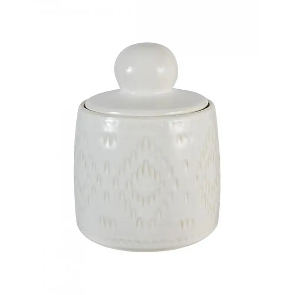 Κουτί με καπάκι κεραμικό μπεζ 15,2x19cm