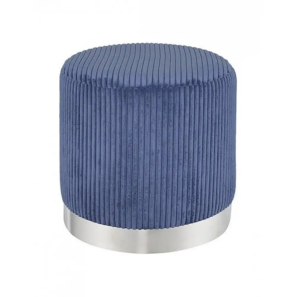 Σκαμπώ  Sylia  μπλε βελούδο 38x38 cm