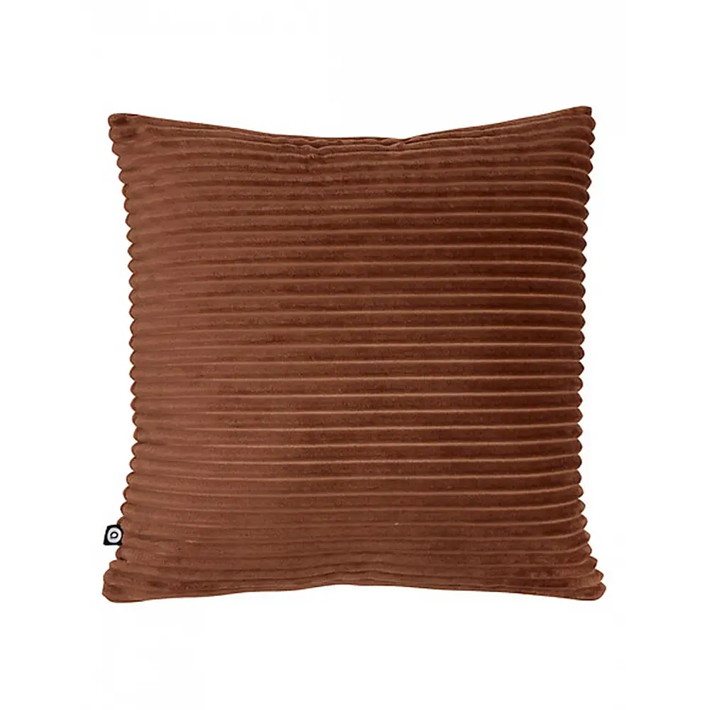 Μαξιλάρι καφέ κοτλέ 38x38cm