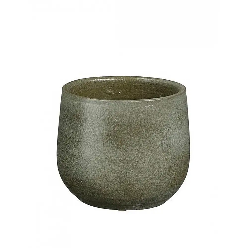 Κασπώ κεραμικό πράσινο σκούρο Φ15Η13cm