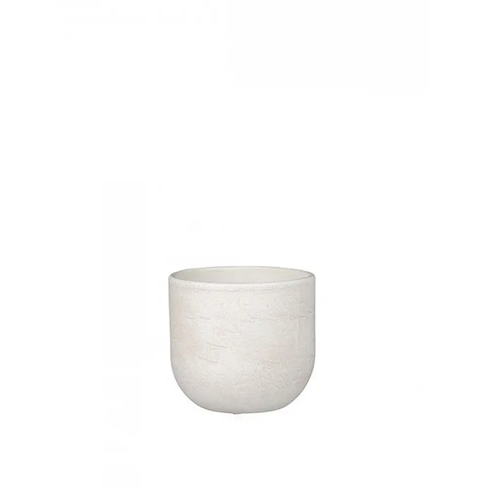 Κασπώ κεραμικό εκρού Φ15x16cm