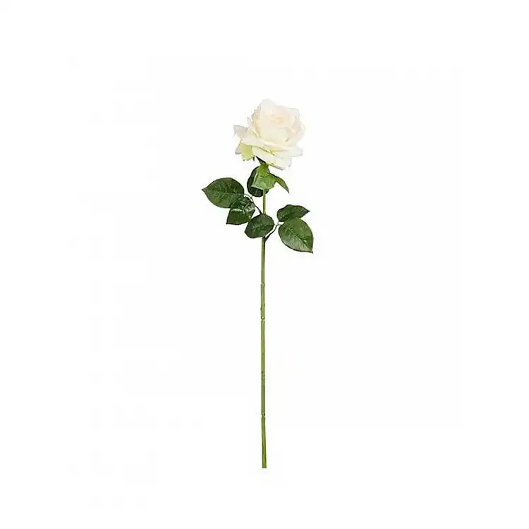 Κλαδί τριαντάφυλλο real touch λευκό Η65cm