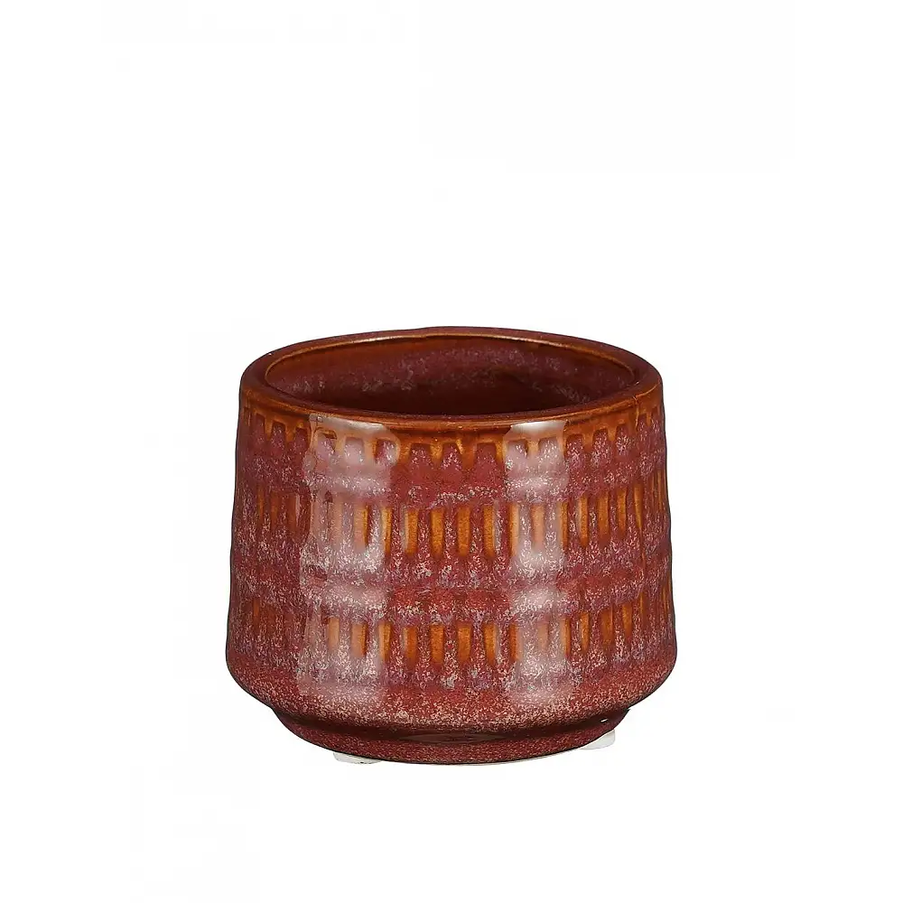 Κασπώ κεραμικό κόκκινο Φ8x6,5cm