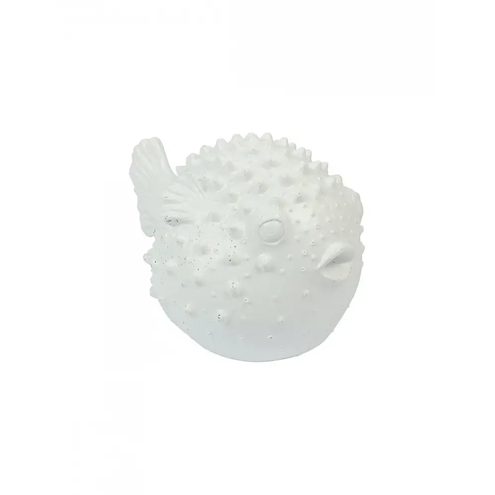 Ψάρι φούσκα κεραμικό λευκό 21x15x14