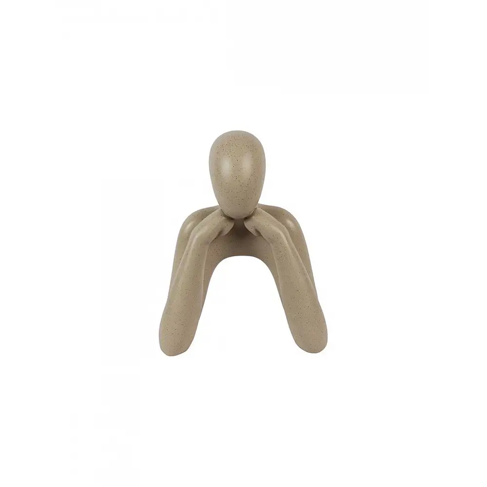 Φιγούρα πρόσωπο διακοσμητικό ανάγλυφο καφέ 26,8x35