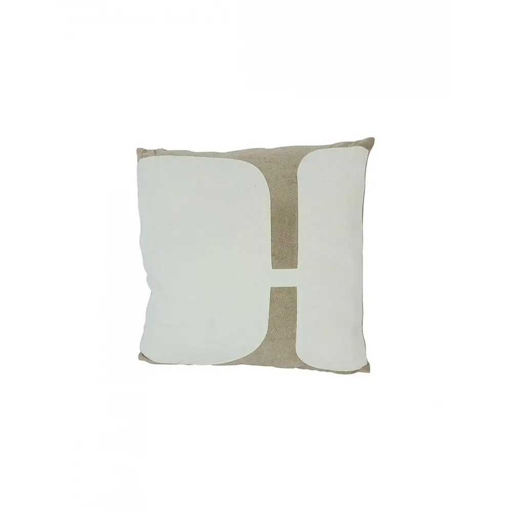 Μαξιλάρι λευκό με σχέδιο/α εκρού 45x45