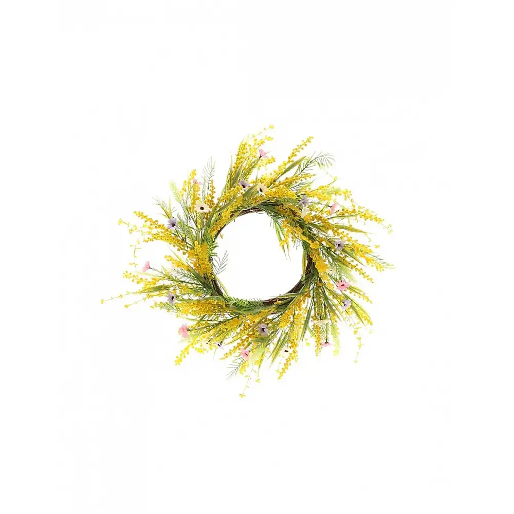 Στεφάνι Μιμόζα κίτρινη 50x10cm