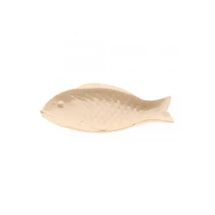 Πιατέλα κεραμική ψάρι μπεζ 28,5x13x3,5cm
