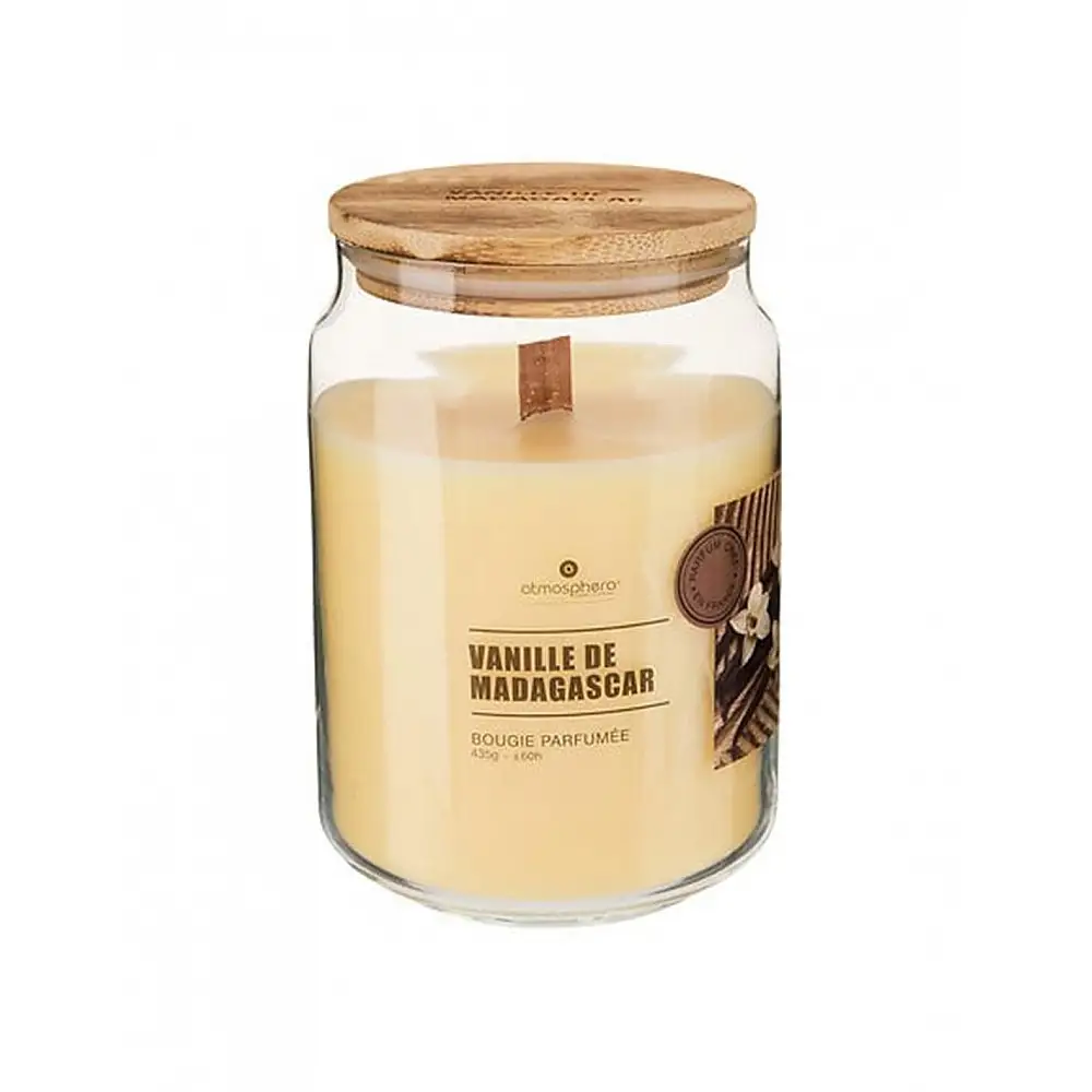 Κερί σε βάζο με καπάκι VANILLA 435g/Φ9Η13cm