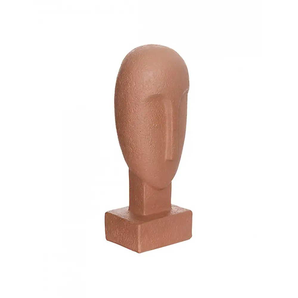 Διακοσμητικό φιγούρα κεφάλι ανθρ. terracotta 9x8x24,5cm